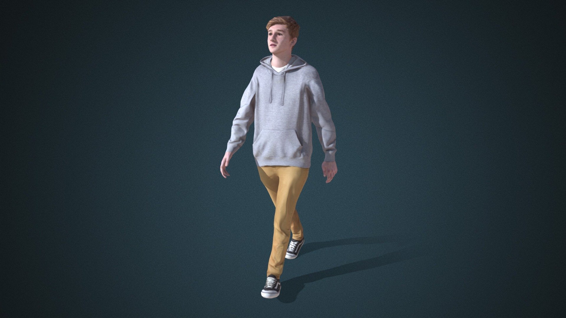 Do you like this model?  Free Download more models, motions and auto rigging tool AccuRIG (Value: $150+) on ActorCore
 

This model includes 2 mocap animations: Modern_M_Idle,Male_walk. Get more free motions

Design for high-performance crowd animation.

Buy full pack and Save 20%+: Street People Vol.2


SPECIFICATIONS

✔ Geometry : 7K~10K Quads, one mesh

✔ Material : One material with changeable colors.

✔ Texture Resolution : 4K

✔ Shader : PBR, Diffuse, Normal, Roughness, Metallic, Opacity

✔ Rigged : Facial and Body (shoulders, fingers, toes, eyeballs, jaw)

✔ Blendshape : 122 for facial expressions and lipsync

✔ Compatible with iClone AccuLips, Facial ExPlus, and traditional lip-sync.


About Reallusion ActorCore

ActorCore offers the highest quality 3D asset libraries for mocap motions and animated 3D humans for crowd rendering 3d model