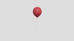 Balloon red, clown, fun, balloon, pop, float, explode, party, rope, holiday, birthday, rubber, helium, fly, air