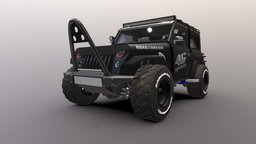 THAR 4X4 (2015 MODFIED) angry, indian, 4x4, jeep, tata, 6x6, off-road, mahindra, 3dsmax, blender, vehicle, blender3d, gameasset, car, suv-vehicle, 4x4offroad, thar, mahindrathar, modfied, modfidecar