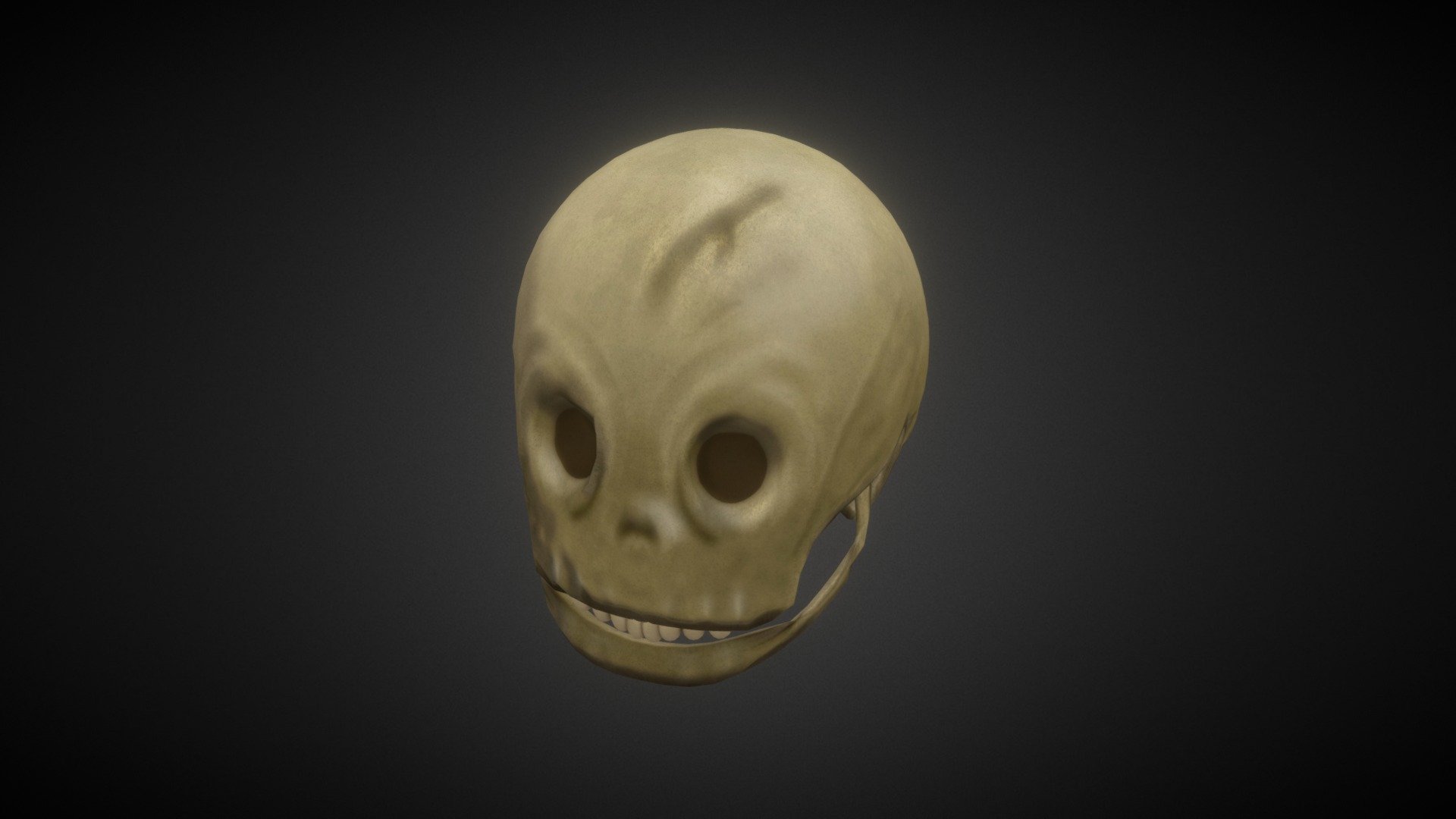A relatively lowpoly Stylized skull made for funzies to help practice sculpting today!

I was practicing sculpting and I thinK I'm getting pretty decent at it now, still a lot more left to learn!

Lot of hand done painting on this skull

Also yes, I made this in the same 4 hours as the Cthulhu Skull for those who were wondering - Stylized Cartoon Skull - Download Free 3D model by Vindition 3d model