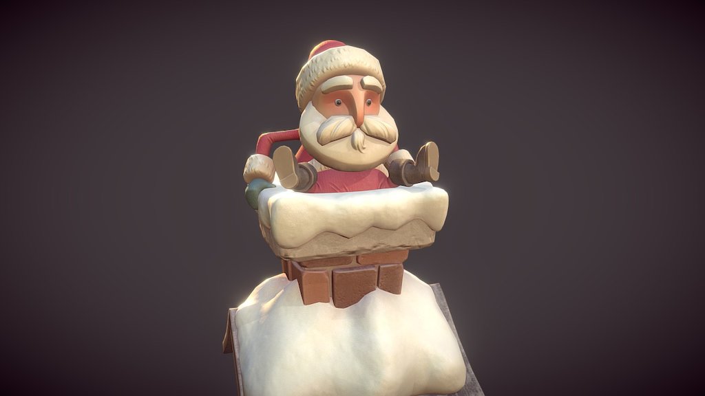 Happy holidays! - Santa - 3D model by roguenoodle 3d model