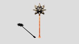 Spiked Drill Mace drill, spiked, morningstar, mace, spike, weapon