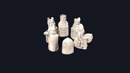 Lewis Chess Set (Free Chess on Steam) set, medieval, historical, lewis, chess, history, vidovicarts