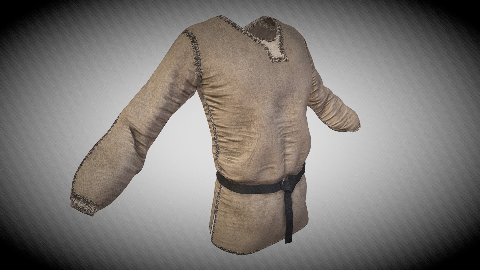Created in Blender 3.0 with Simply Cloth Addon you can purchase in BlenderMarket
    Painted in Substance Painter - Tunic and Belt - Buy Royalty Free 3D model by wolfgar74 3d model