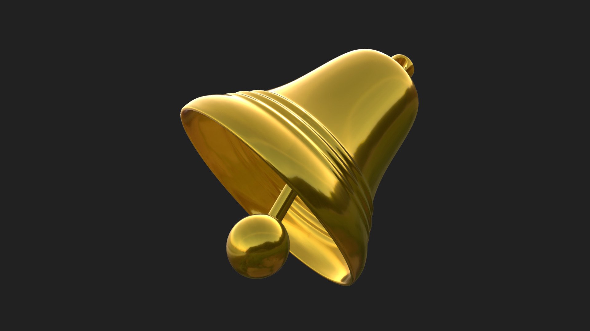 Bell 3d model, classic shape for games cgi renderings and animation - Bell - Buy Royalty Free 3D model by DIStudios (@distudios_) 3d model