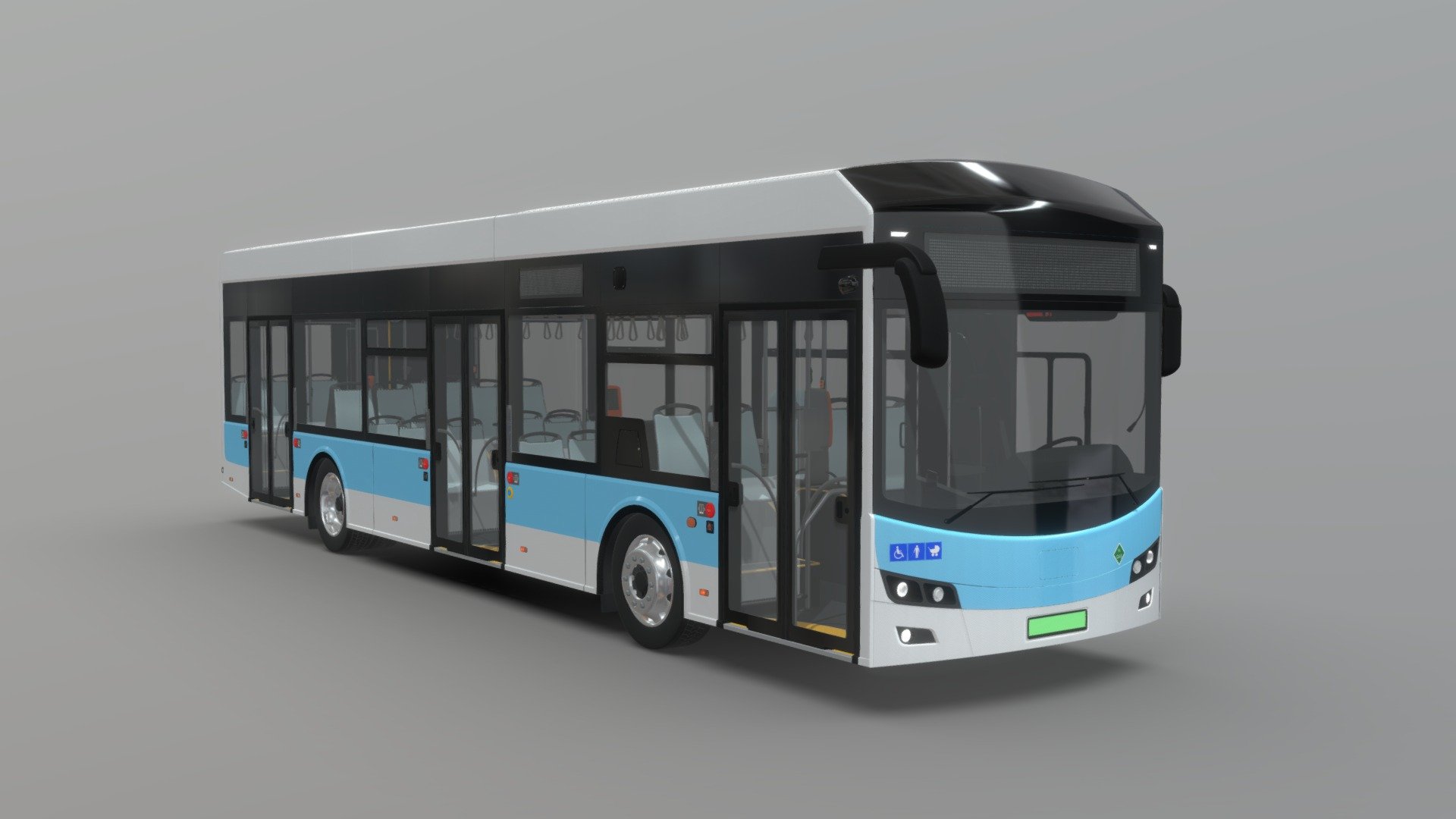 Modern fully low-floor city bus powered by a fuel cell that acts as a miniature hydrogen power plant.
Bus has undergone a slight design facelift, compared to my previous bus models.

[Updated model 23.02.2023] - Hydrogen Fuel Cell City Bus [Full Interior] - Buy Royalty Free 3D model by KolorowyAnanas 3d model