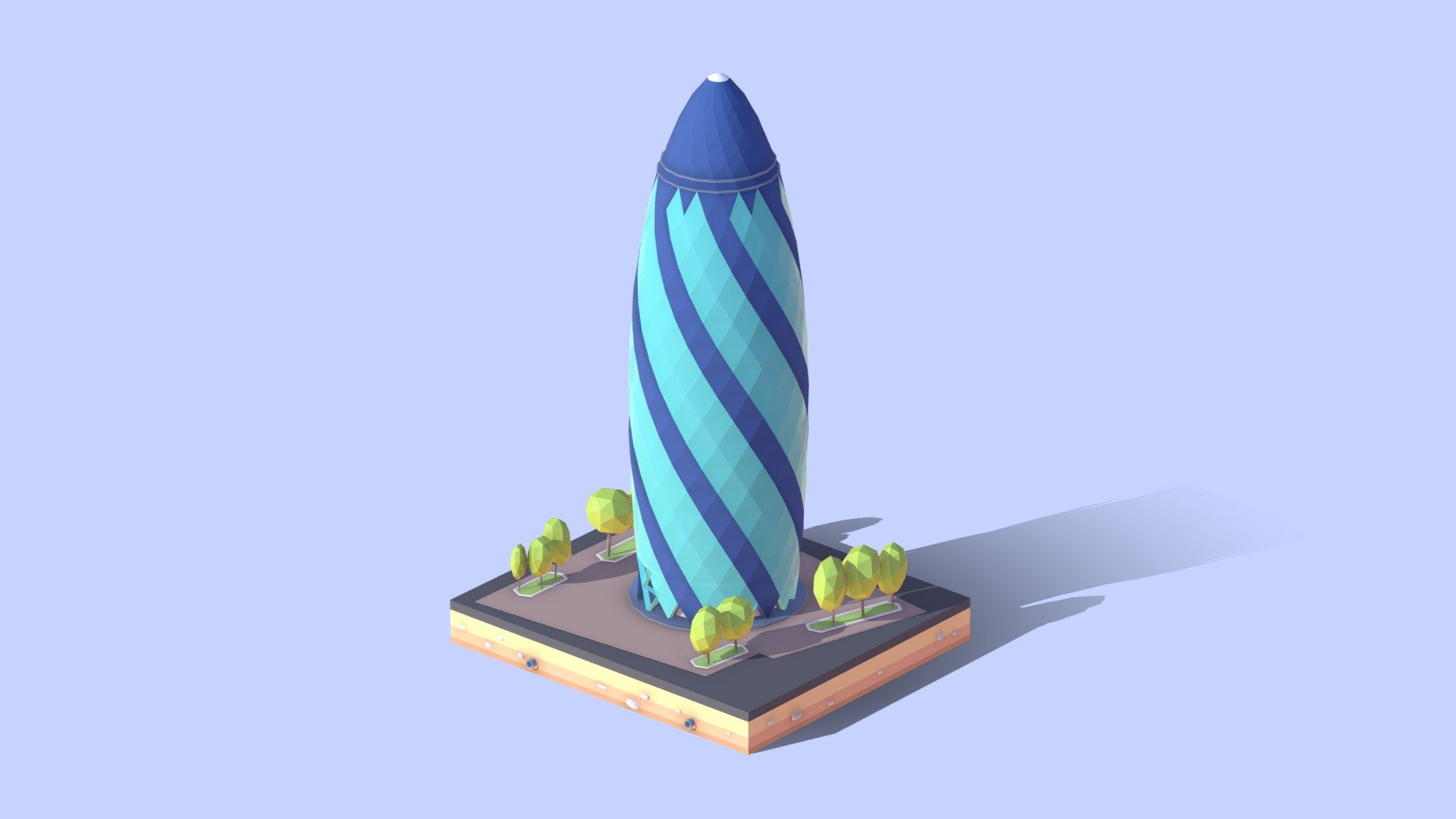 Cartoon Low Poly 30 St Marie Axe (Gherkin) Tower Landmark

Created on Cinema 4d R17 (Render Ready on native file)

66 51 Polygons

Procedural textured

Game Ready
 - Cartoon Low Poly Gherkin Tower Building - Buy Royalty Free 3D model by antonmoek 3d model