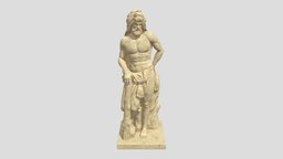 Hercules Greek Statue greek, ancient, monument, historical, hercules, marble, vr, heroes, statue, mythology, gods, pbrtextures, lowpoly-3dsmax, character, game, poly, man, decoration, sculpture