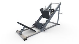 Leg Press Machine life, set, legs, leg, pack, fitness, gym, series, equipment, collection, press, exercise, trainer, training, machine, health, weight, workout, strenght, optima, pbr, low, poly, sport