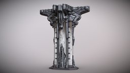 Gears 5 Pillar : Fan Art pillar, props, science-fiction, maya, modeling, gameart, sci-fi, hardsurface, gameasset, gears5