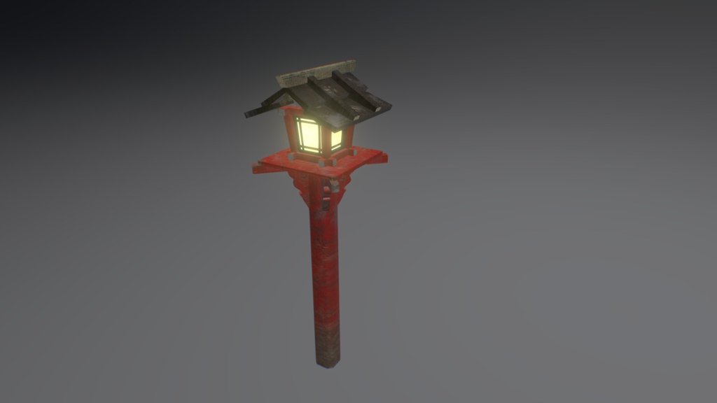 a test from game scene - Japanese Temple Lamp - 3D model by LaweryWang (@lawery_wang) 3d model