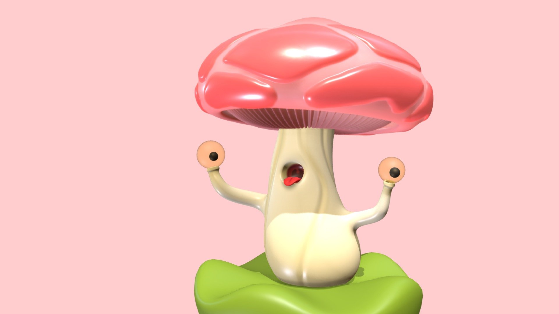 My entry for the mushroom contest. It was really a lot of fun working on this little guy :) - Living Mushroom - 3D model by Nathan Leyens (@leynat) 3d model