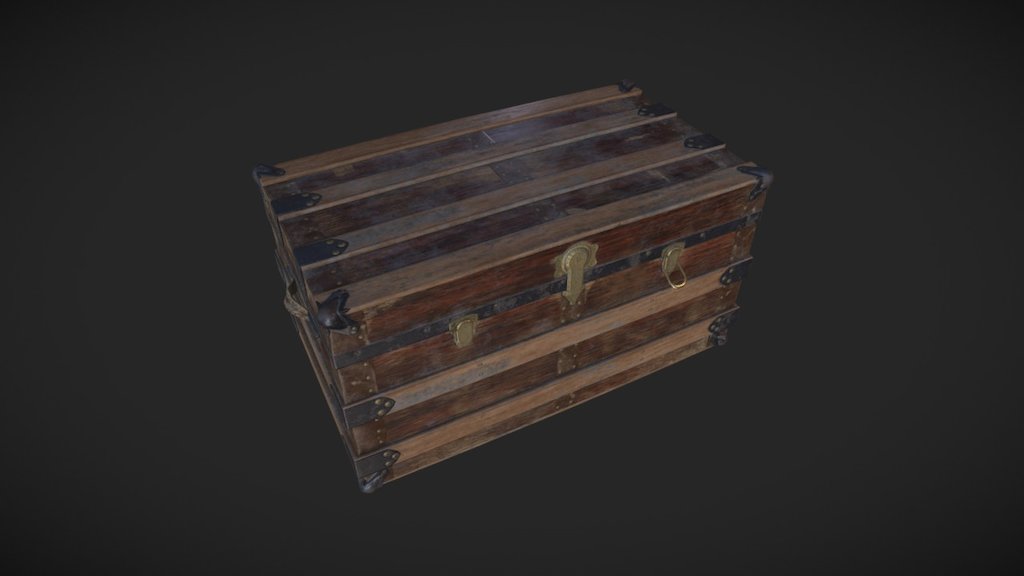 This is the first asset that I have created for an environment I am doing based on the charaters from Lovecrat's horror stories. The trunk will be sitting by a window in the character's office 3d model