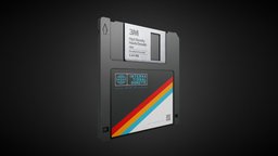 Floppy Disk computer, pc, prop, retro, electronics, audio, old, disk, floppy, substancepainter, substance, hardrive