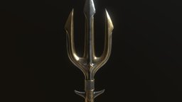 Trident spear, unreal, trident, substance, weapon, modo