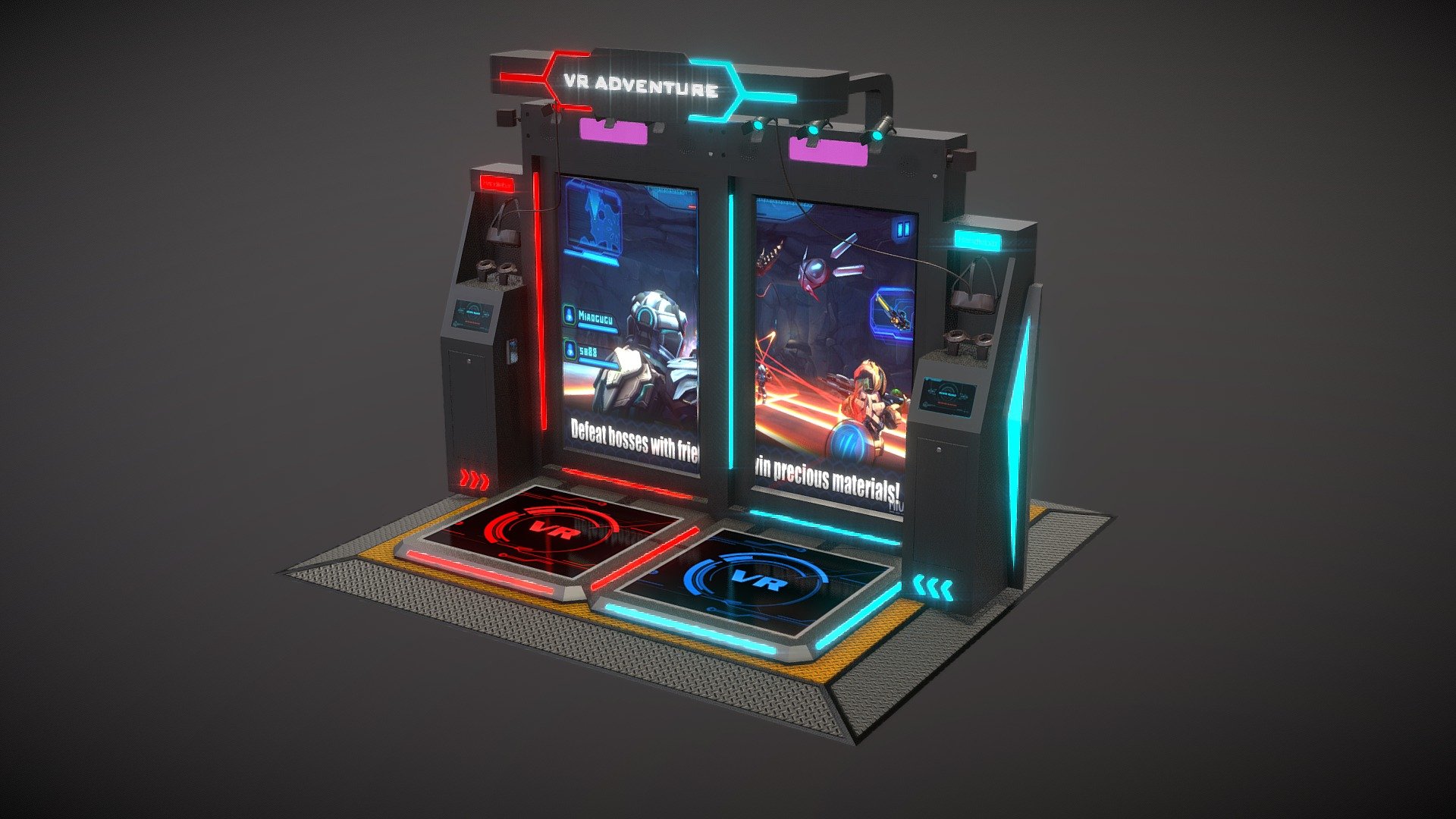 VR ADVENTURE Game Station

3D Prototype model of Virtual Reality Gaming Equipment and Augmented Virtual Reality VR ADVENTURES - VR ADVENTURE Game Station - 3D model by Sergo_CRAFTSMAN 3d model
