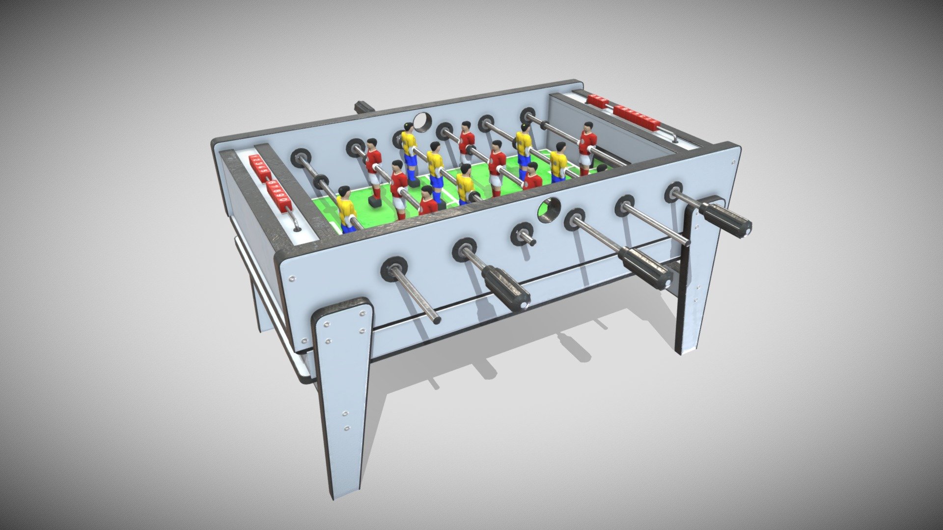 One Material 4k Specular Glossiness Workflow

Attach:

Maps for Unity HR

Maps for VRay HR

ID Map - Soccer Table - Buy Royalty Free 3D model by Francesco Coldesina (@topfrank2013) 3d model