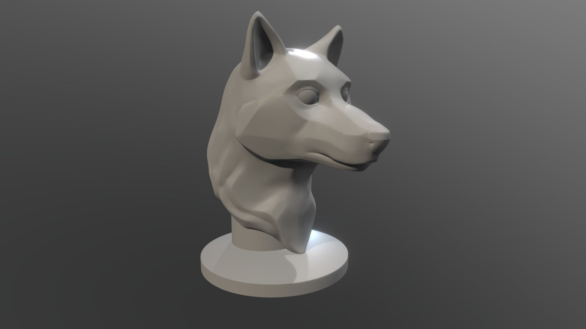 Primary/Secondary plane art reference of a wolf head. Commissioned by https://sketchfab.com/chemb0t - Wolf Bust Art Reference - Download Free 3D model by darkspeeds 3d model