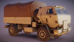 LMTV- Military Truck base, modern, armor, truck, us, army, desert, 4x4, 4k, cargo, iraq, nato, game, blender, pbr, military, usa, isaf, noai