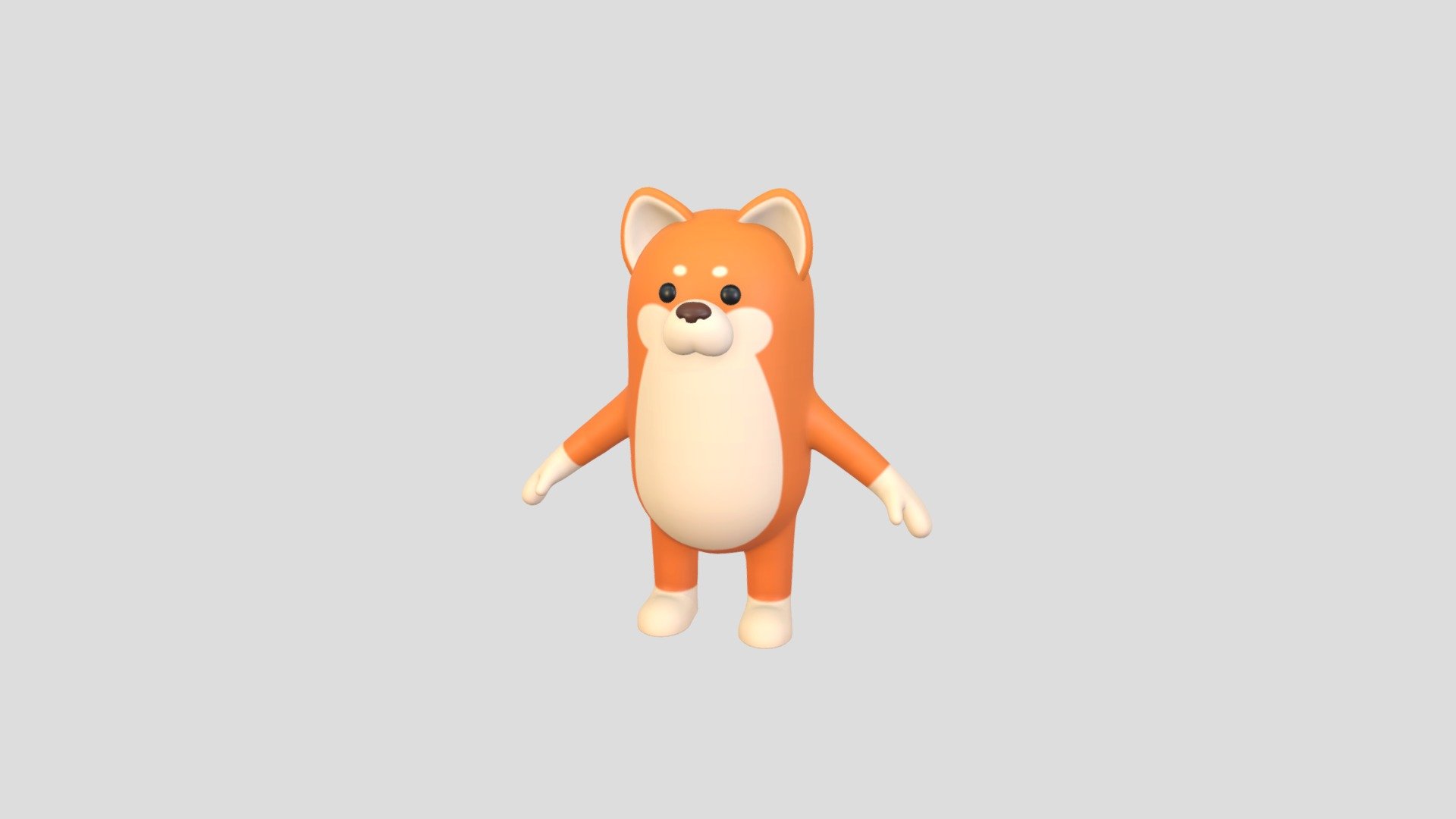Shiba Dog Character 3d model.      
    


File Format      
 
- 3ds max 2023  
 
- FBX  
 
- OBJ  
    


Clean topology    

No Rig                          

Non-overlapping unwrapped UVs        
 


PNG texture               

2048x2048                


- Base Color                        

- Roughness                         



2,211 polygons                          

2,299 vertexs                          
 - Shiba Dog Character - Buy Royalty Free 3D model by bariacg 3d model