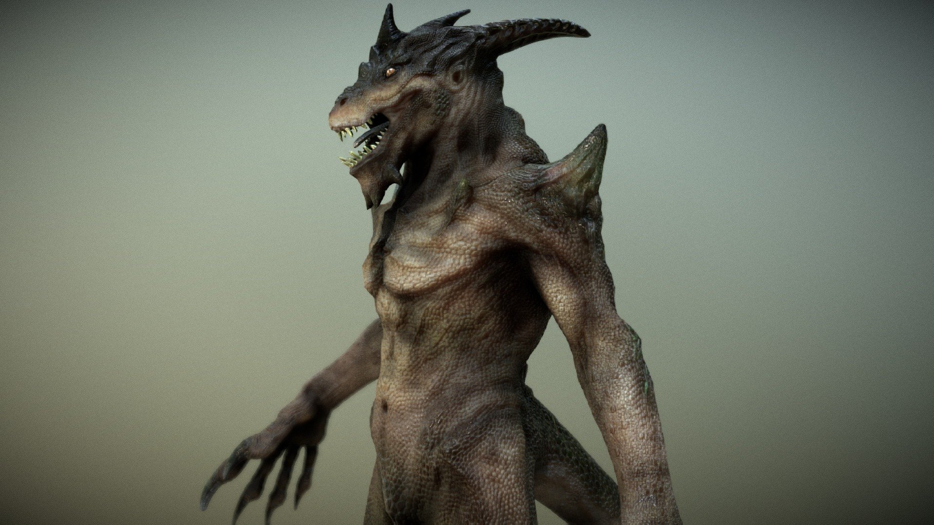 Lester is a hybrid of dragon and satyr - Lester - 3D model by robertfabiani 3d model