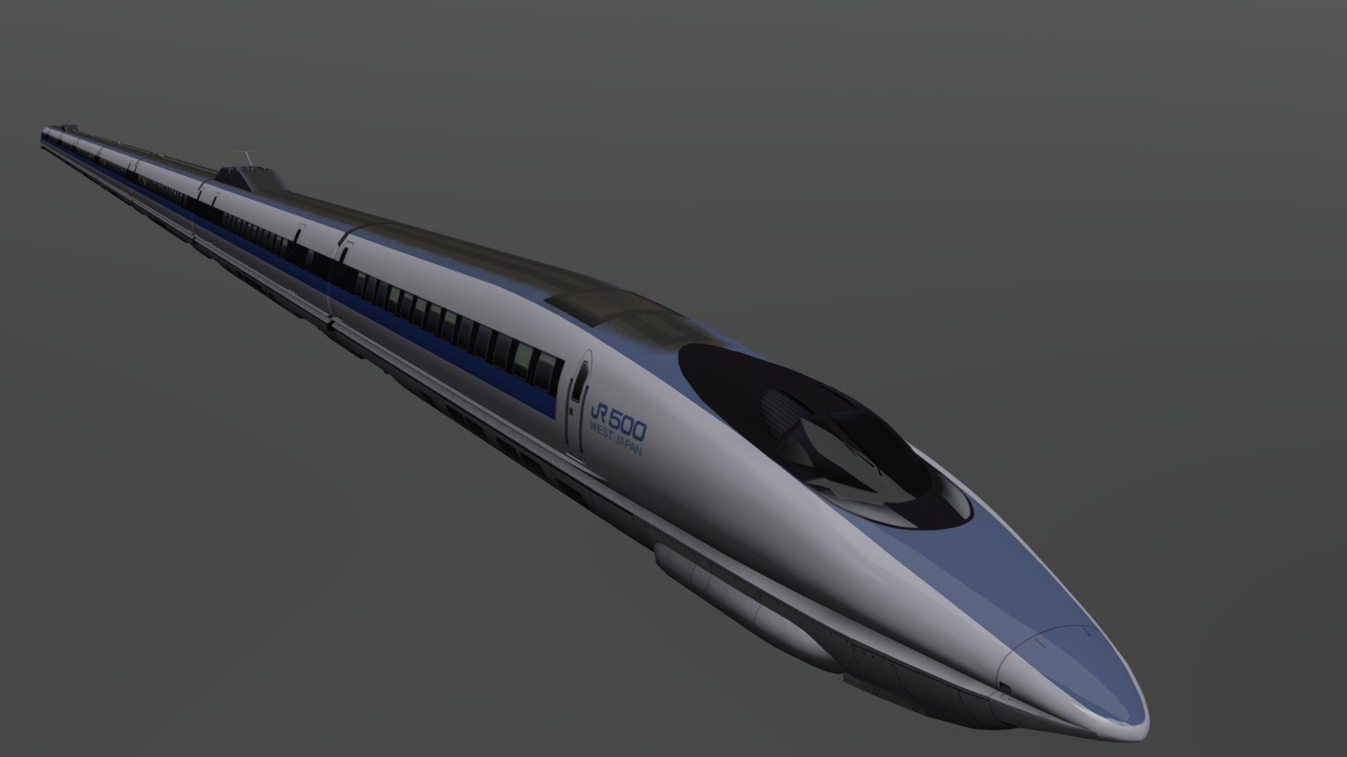 Designed by Alexander Neumeister, Shinkansen 500 remains one of the most popular trains of Shinkansen line. 

Made for video-game, Cities Skylines - Shinkansen 500 'Nozomi' - JR West - 3D model by R3V0_76 3d model