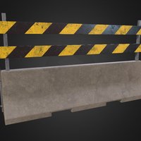 Concrete Barrier v2_1 road, unreal, barrier, engine, pbr, construction, gameready