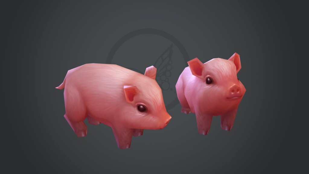 Piglets - 3D model by pixelbutterfly (@pixelb) 3d model