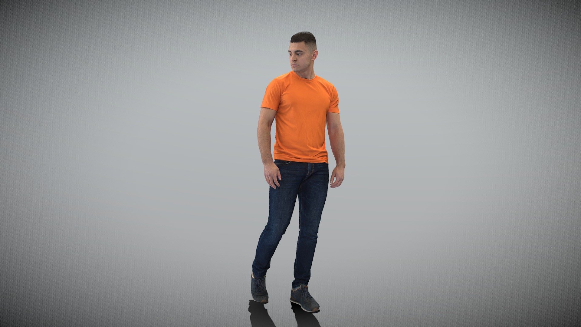 This is a true human size and detailed model of a handsome young man of Caucasian appearance dressed in casual style. The model is captured in casual pose to be perfectly matching to variety of architectural visualization, background character, product visualization e.g. urban installations, city designs, outdoor design presentations, VR/AR content, etc.

Technical specifications:




digital double 3d scan model

150k &amp; 30k triangles | double triangulated

high-poly model (.ztl tool with 5 subdivisions) clean and retopologized automatically via ZRemesher

sufficiently clean

PBR textures 8K resolution: Diffuse, Normal, Specular maps

non-overlapping UV map

no extra plugins are required for this model

Download package includes a Cinema 4D project file with Redshift shader, OBJ, FBX, STL files, which are applicable for 3ds Max, Maya, Unreal Engine, Unity, Blender, etc. All the textures you will find in the “Tex” folder, included into the main archive.

3D EVERYTHING

Stand with Ukraine! - Young man walking 409 - Buy Royalty Free 3D model by deep3dstudio 3d model