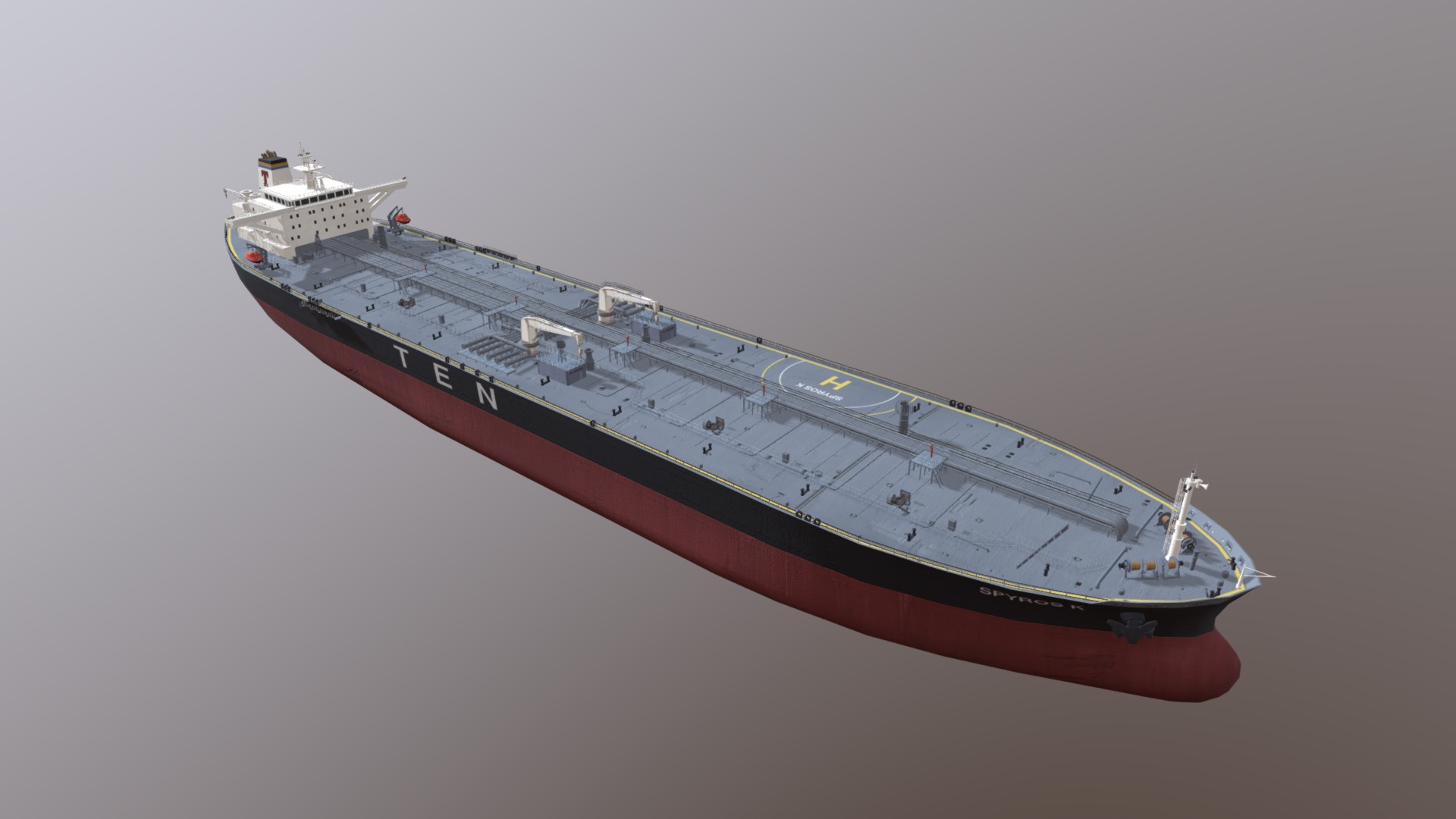Tanker Ship: Spyros K - 3D model by espenmn 3d model