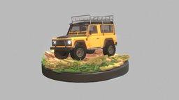 Land Rover Defender 90 OffRoad Lowpoly