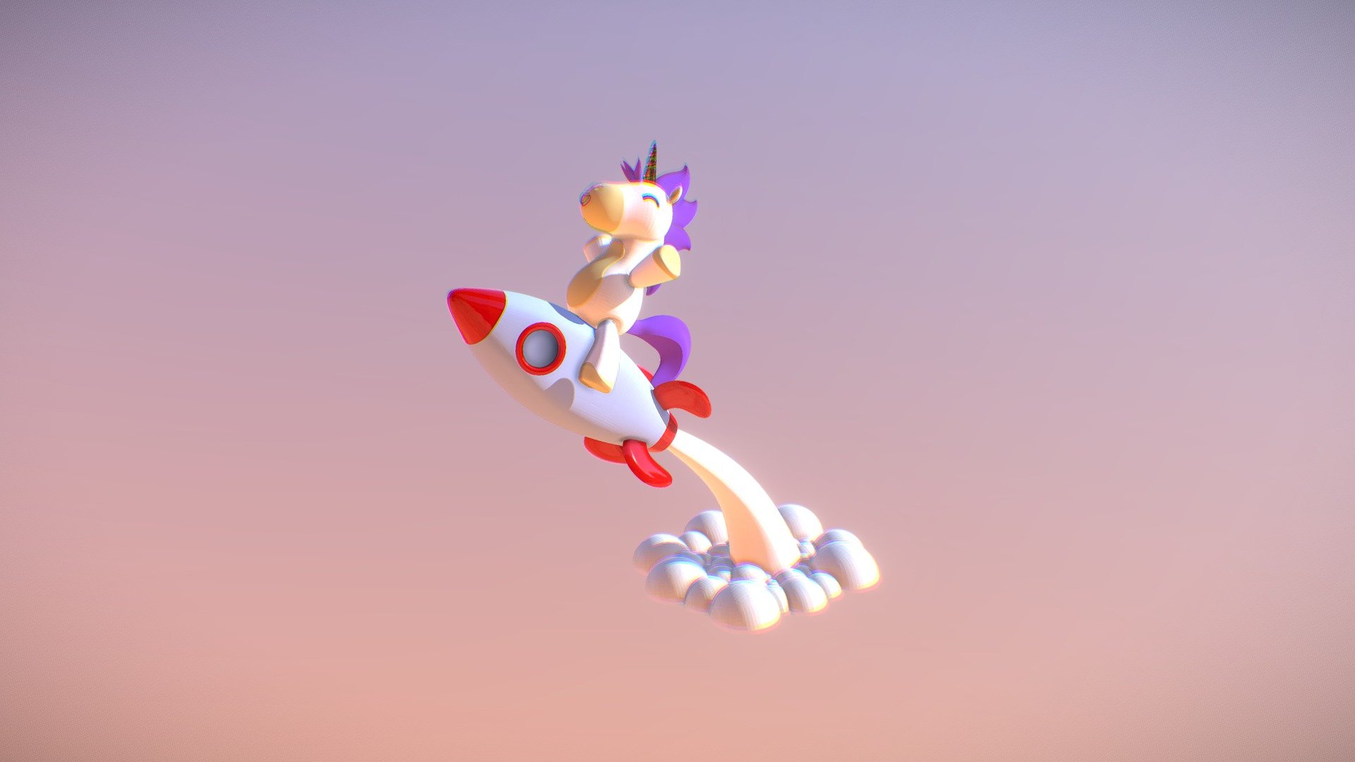 Official New Toylisto Mascot. Why a Unicorn on Rocket? Because we were all artist and full creative when we was child. Whats happen after when we grow? Don't stop believe in unicorns and space rockets! Remember who you are, be creative again. Be you - Unicorn Rocket Toylisto - 3D model by JuguetesToylisto 3d model