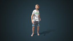 Facial & Body Animated Kid_M_0013 kid, boy, people, 3d-scan, photorealistic, child, rig, 3dscanning, 3dpeople, iclone, reallusion, cc-character, rigged-character, facial-rig, facial-expressions, character, game, scan, 3dscan, animation, animated, rigged, autorig, actorcore, accurig, noai