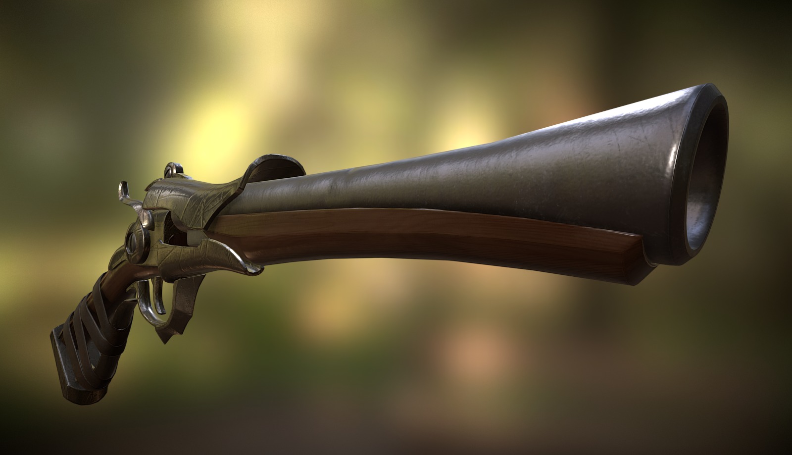 Hunter Pistol from Bloodborne. Made in 3DS Max and Textured in Substance Painter 2 3d model