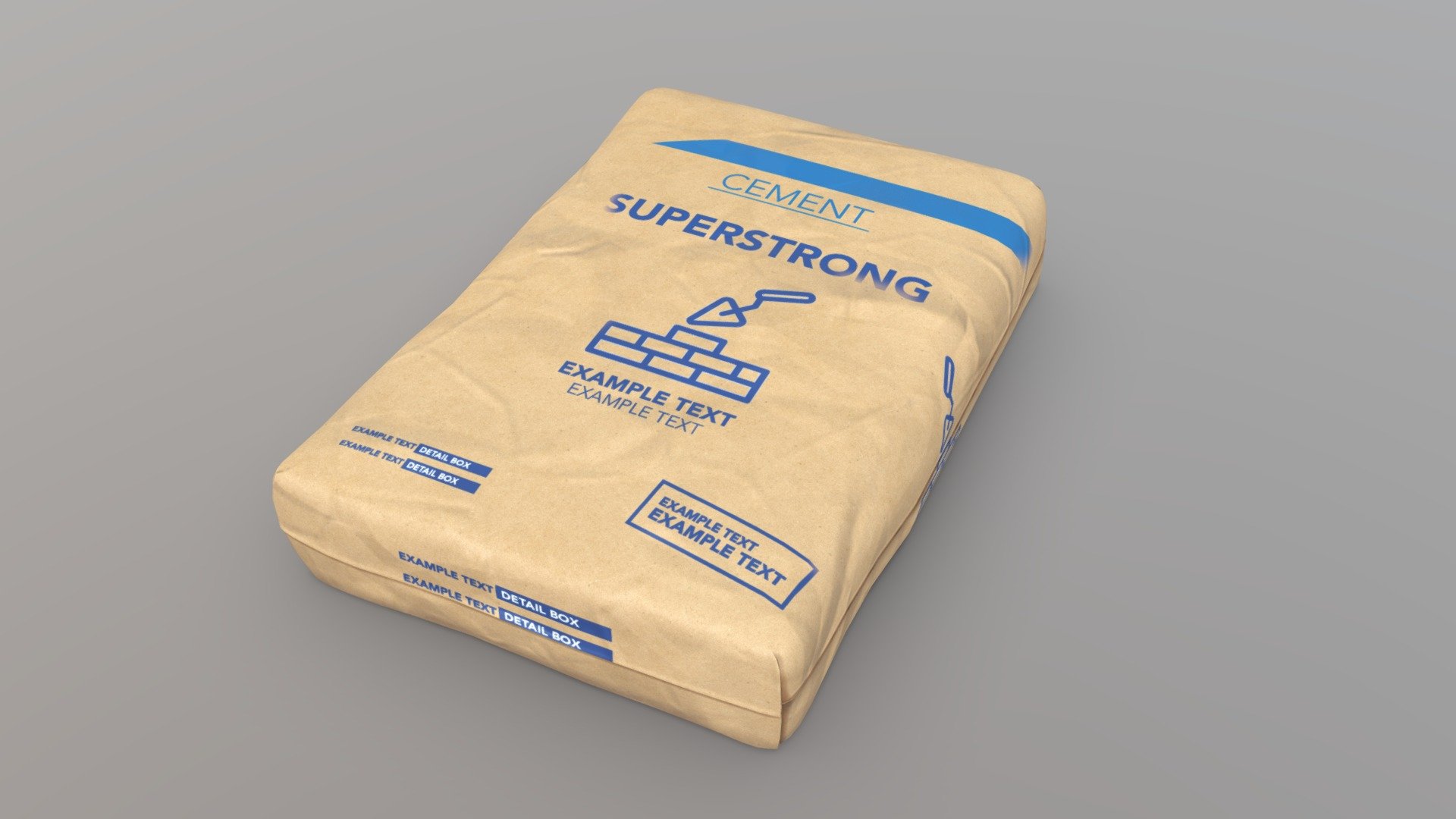 Shaders created with Substance Designer and Substance Painter
Game-ready PBR - Cement Bag - Download Free 3D model by entropy.cgassets 3d model