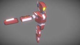 Sci-fi lowpoly Robot concept