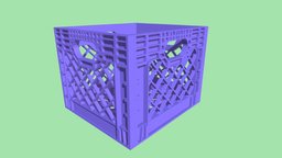 Milk Crate crate, block, prop, milk, asset, game