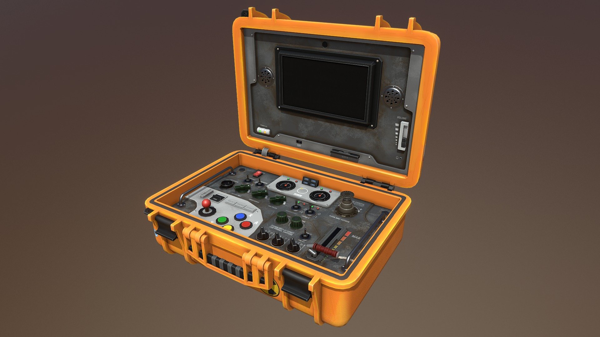 Spheretendo - Professional project

With the Spheretendo, the VR experience takes on a new dimension.
A bomb to defuse, control the doors, drive machines or simply play a retro gaming is possible with the Spheretendo!
Use this suitcase in Sphere and experience a new experience &hellip;

High Poly 3D model with a 25.5K tris
3 materials
14 textures: Basic Color / Metalness / Roughness / Normal Card / Emission / Specular FO - Spheretendo - Buy Royalty Free 3D model by carlito69 (charles coureau) (@carlito69) 3d model