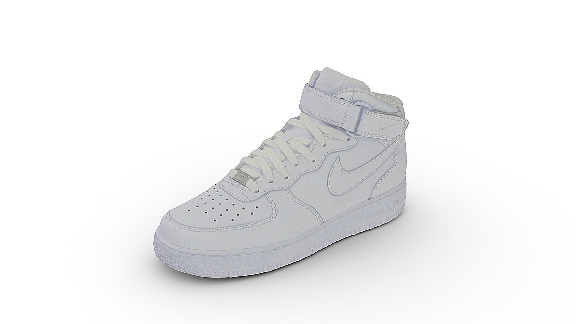 High quality 3D reconstruction using photogrammetry. Find the right shoe here
https://sketchfab.com/3d-models/nike-air-force-1-white-right-shoe-ea54bbfea6d74a40adf338526eb3eb7d
ready to use for virtual try on 3d model