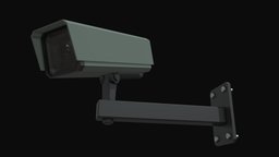 CCTV Camera security, vault, ready, surveillance, cctv, camera, secure, wired, unity, game, wall