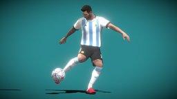 3D Rigged Messi Argentina Worldcup 2022 football, people, argentina, rig, player, soccer, men, game-ready, kick, worldcup, messi, ronaldo, volley, footballer, 3d, lowpoly, man, animation, animated, human, male, sport, ball, rigged, person, 2022