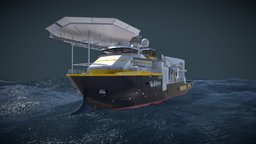MSV Ocean Evolution vessel, ocean, evolution, 3dsmax, 3dsmaxpublisher, oceaneering, oceanevolution, msv
