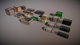 Crates And Boxes boxes, collection, crates, props-game-assets
