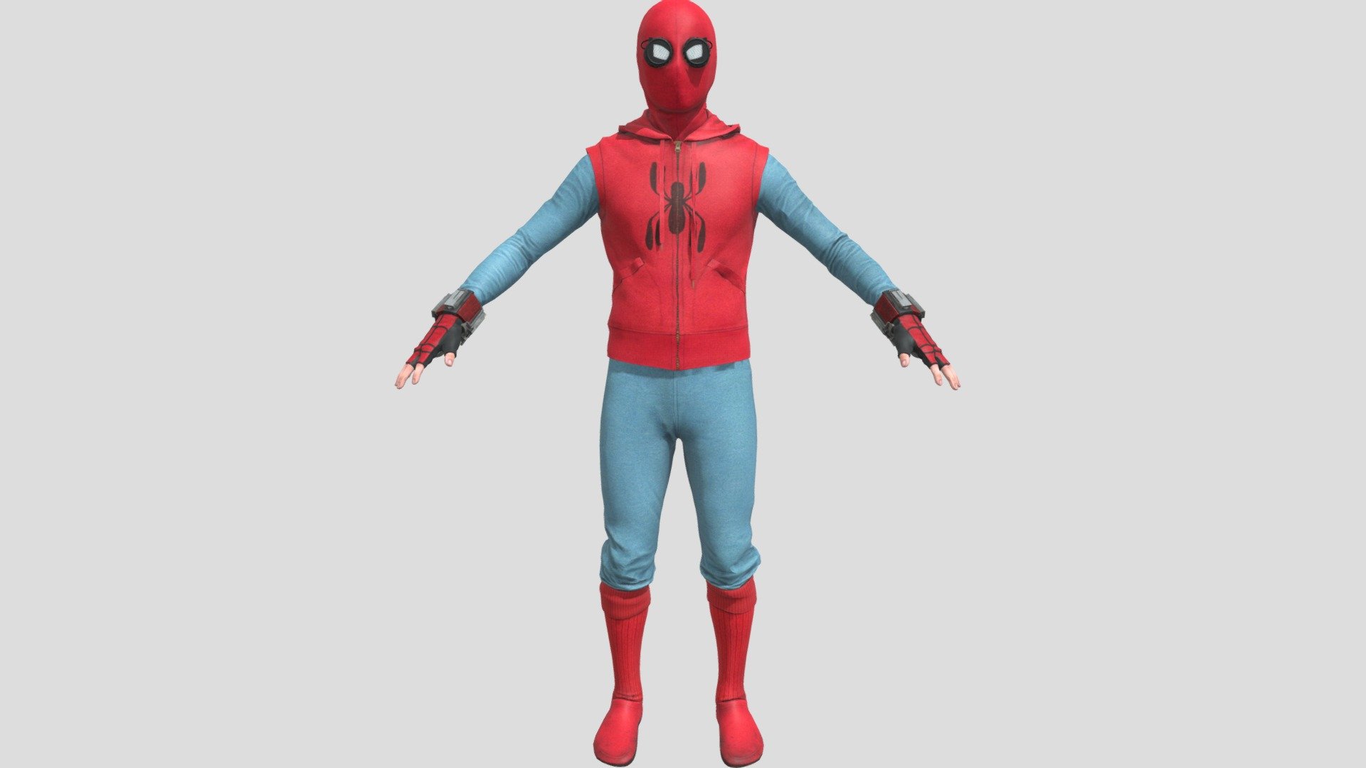👉This Model Is Available To Download Please Click On The Link Above and Download From It, TO SUPPORT ME.   HUMBLE REQUEST❤

This Is Cyborg Spiderman version This Model Is Well Textured or Rigged You can Download It And Can Use On Your Animations

File Format : 
•FBX
•PNG - Spiderman Homemade(Textured)(Rigged) - 3D model by CAPTAAINR 3d model