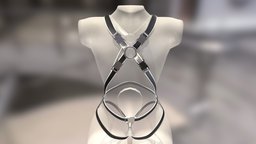 Wickerbeast harness accessories, metal, buckles, harness, vrchat, rigged_model, wickerbeast