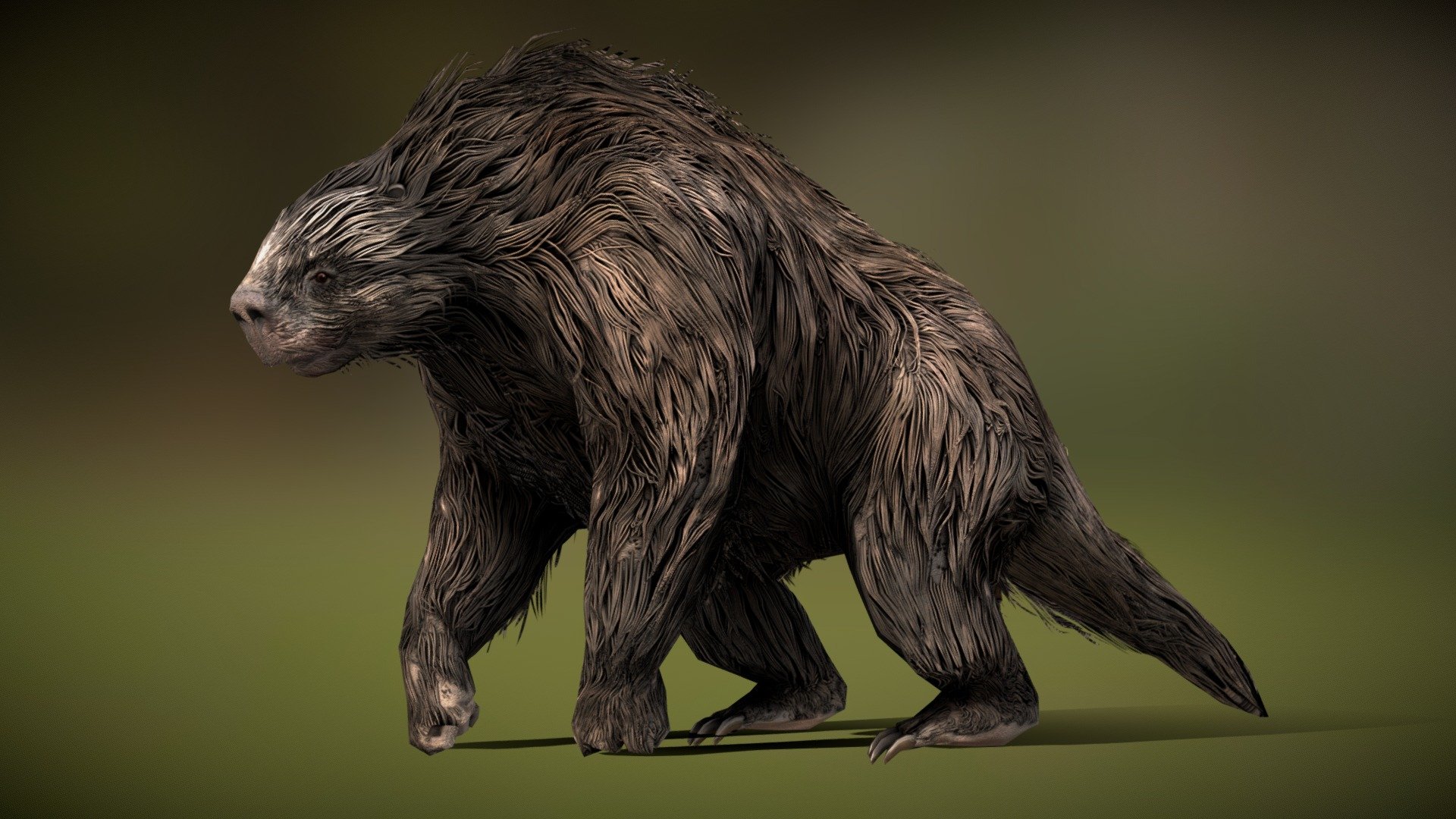 Megalonyx was made for the mobile game Wild Hunt for Ten Square Games. Sculpture, retopology and uv-mapping made in Blender, textures in Substance Painter and Photoshop 
Animations created by Guilherme Gazzoni. Instagram: @gzzoni.3d - Megalonyx - 3D model by 3dbogi 3d model