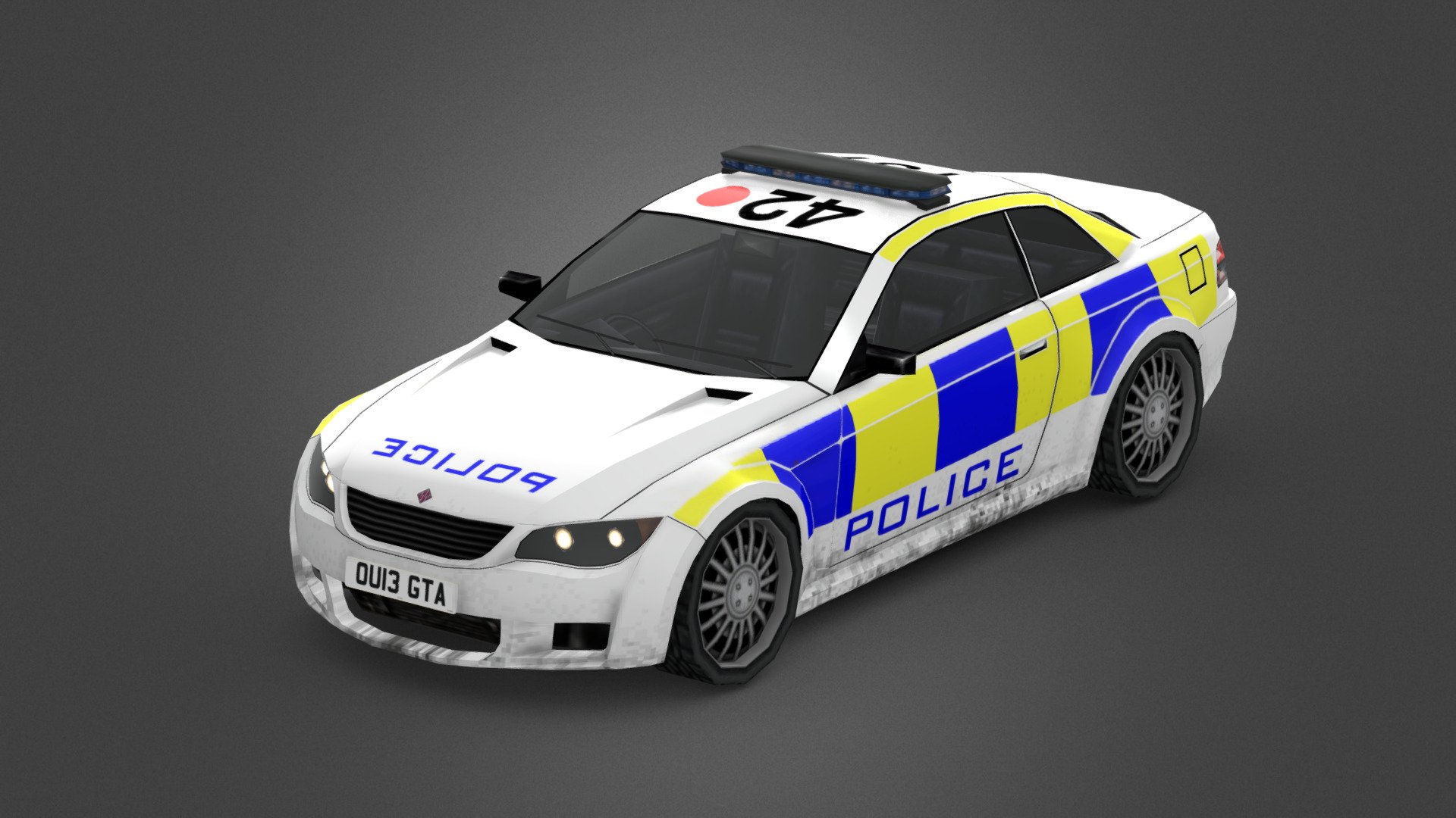 Ubermacht Sentinel XS from GTA V remodelled to fit the style of GTA SA using Blender and Photoshop.
Modified to a British police car with livery, right-hand-drive and UK style lightbar 3d model