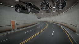 3D Road Tunnel 3D model object, scene, exterior, underground, traffic, highway, road, unreal, module, tube, obj, detailed, ready, easy, canal, elements, fbx, realistic, old, real, tunnel, cutaway, passageway, modeling, unity, unity3d, architecture, asset, game, 3d, low, poly, model, design, interior, engineering, modular, environment, enine