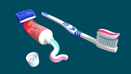 Toothpaste and Toothbrush 002 bathroom, wash, bath, teeth, dent, shower, toilet, clean, brush, tooth, dentist, toothpaste, toothbrush, mint, paste, wastafel, bathe, fluoride