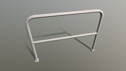 Stainless Steel Railing (1400mm) railings, blender-3d, railing, stainless-steel, low-poly, gelaender-aus-edelstahl, edelstahl-gelaender, stainless-steel-banister, banister